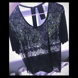 Black lace shirt